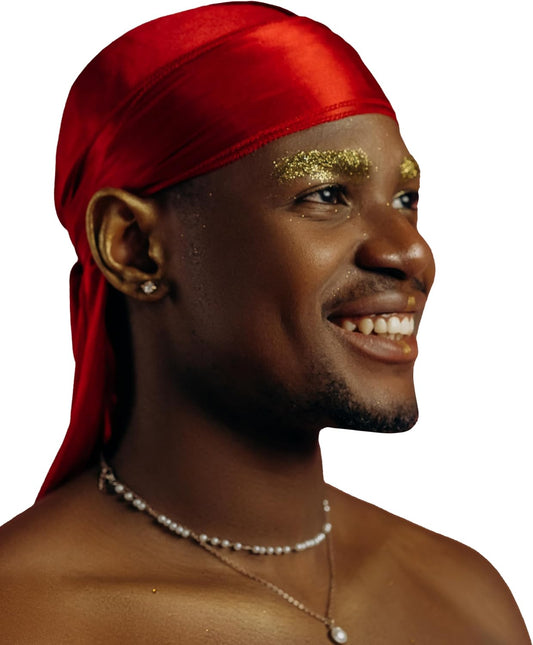 1 Pack Silk Durag for Men and Women Gift Set, Silky Satin Do Rag