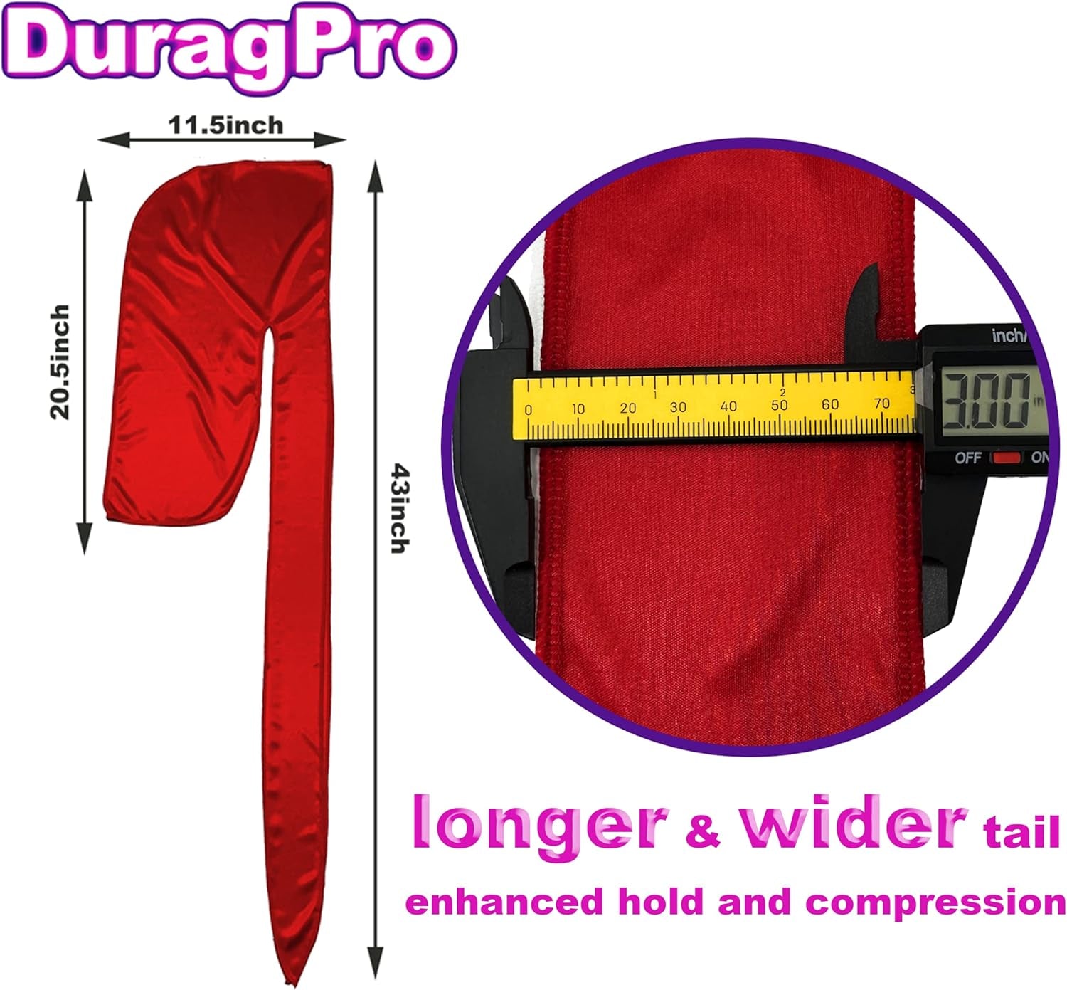 1 Pack Silk Durag for Men and Women Gift Set, Silky Satin Do Rag